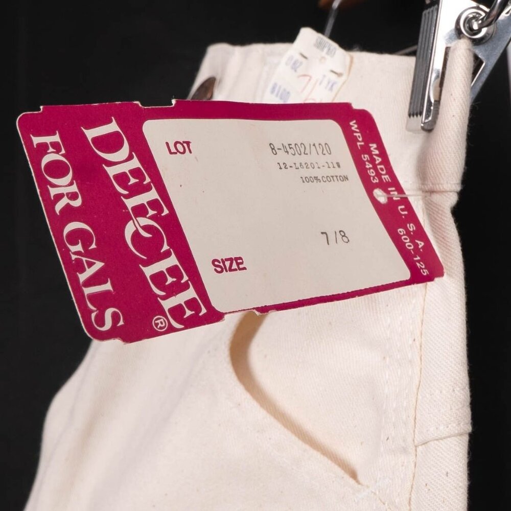 Deecee For Gals VTG Jean Skirt 7 8 Womens NEW Off White Denim High Waist Cotton - Picture 5 of 6